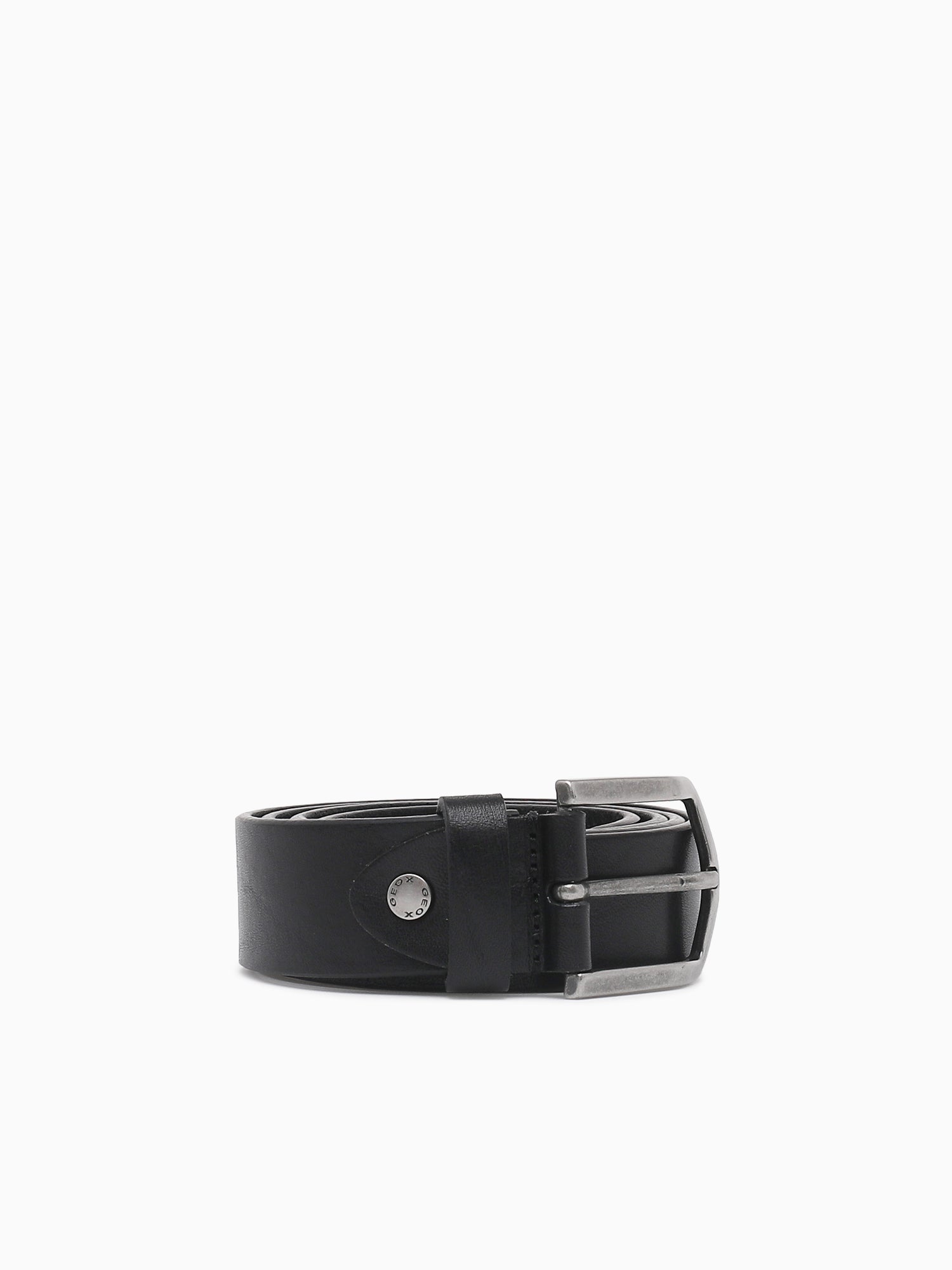 U Belt U35k5f black vegetable leather