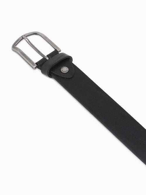 U Belt U35k5f black vegetable leather