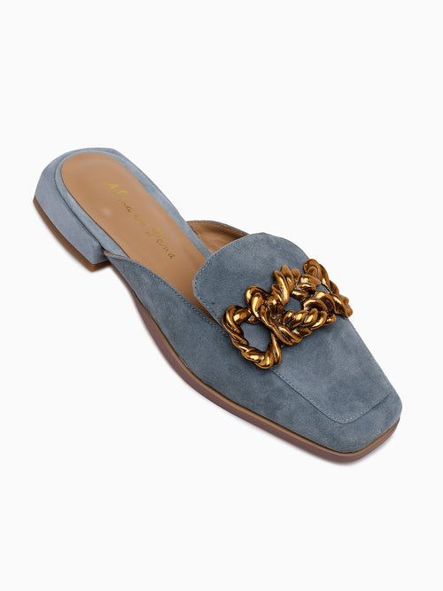 Adeola Sky Suede Light Blue / 5 / M