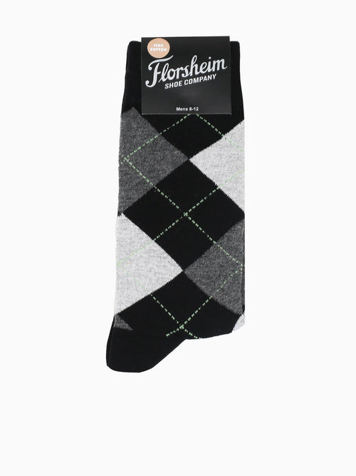Argyle Black Cotton Nylon Black