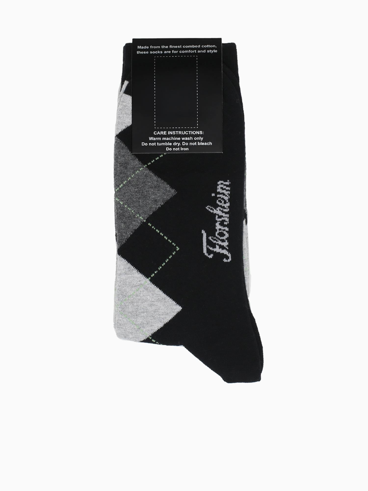 Argyle Black Cotton Nylon Black