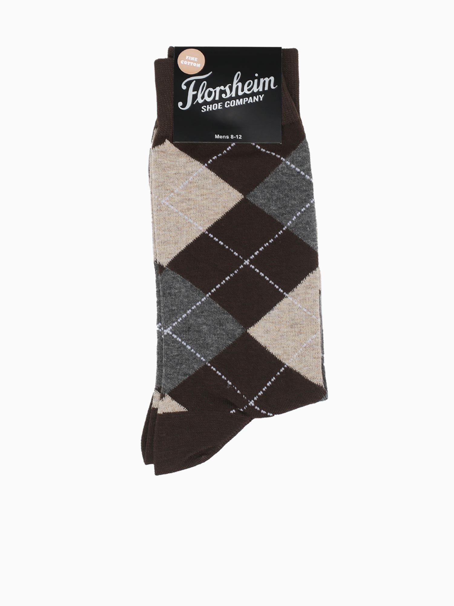 Argyle Brown Cotton Nylon Brown