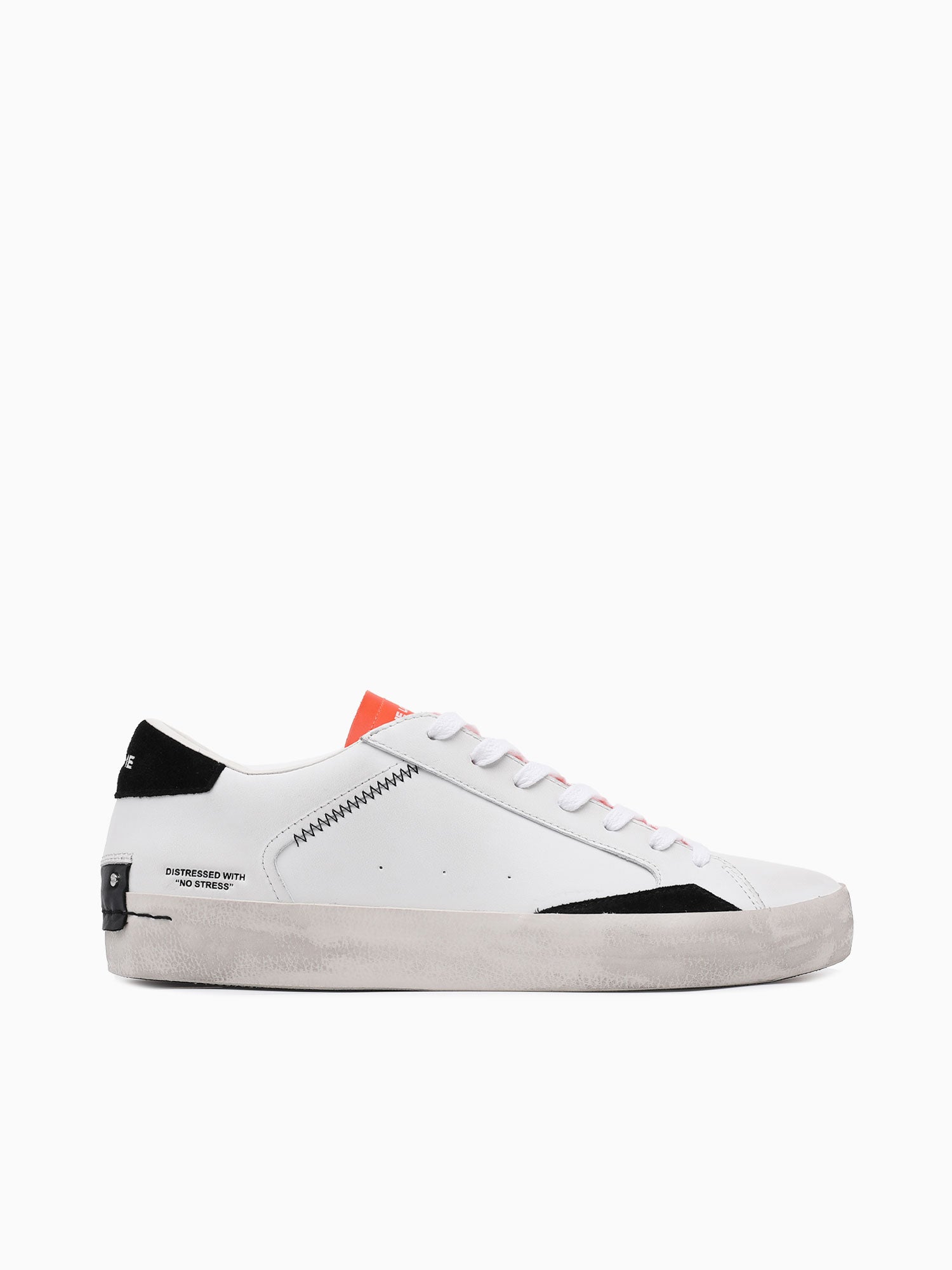 Distressed White Leather White / 39 / M