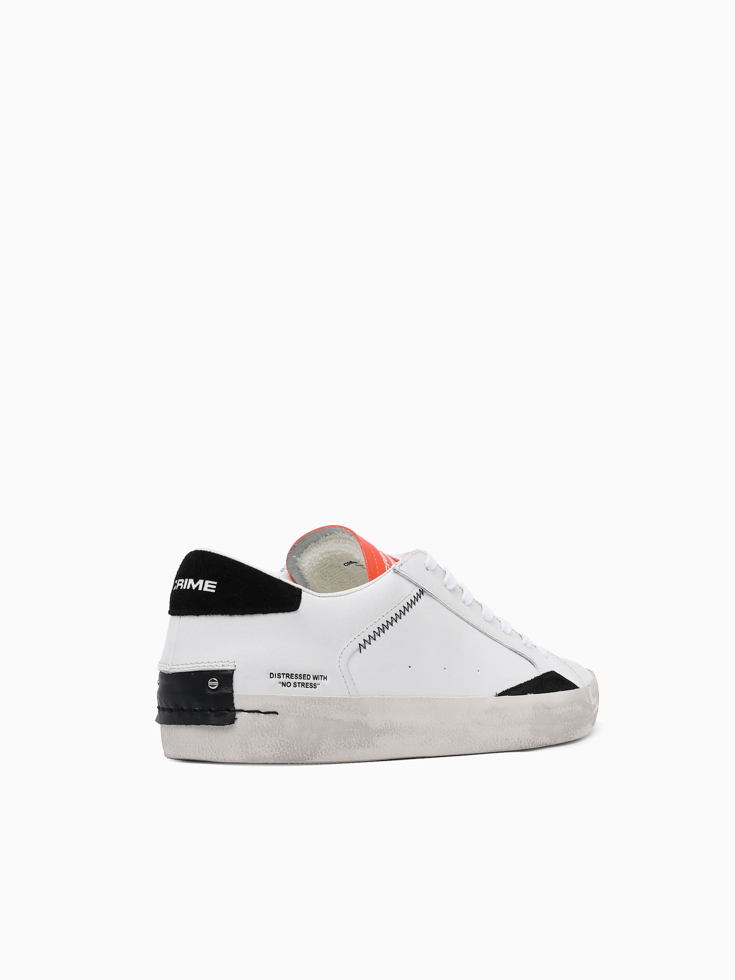 Distressed White Leather White / 39 / M