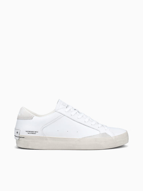 Distressed White Leather White / 39 / M