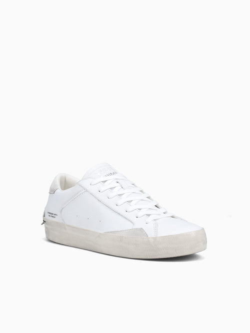 Distressed White Leather White / 39 / M