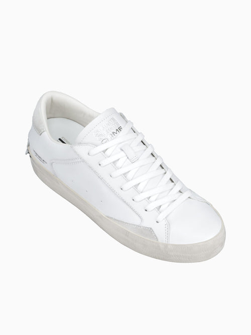 Distressed White Leather White / 39 / M
