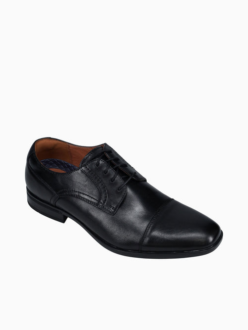 Zaffiro Cap Toe Oxford Black Leather Black / 7 / M