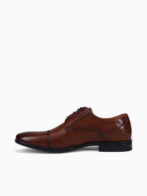 Zaffiro Cap Toe Oxford Cognac Leather Brown / 7 / M