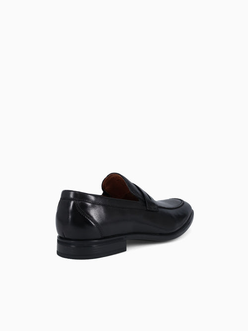 Zaffiro Moc Toe Penny Loafer Blk Leather Black / 7 / M
