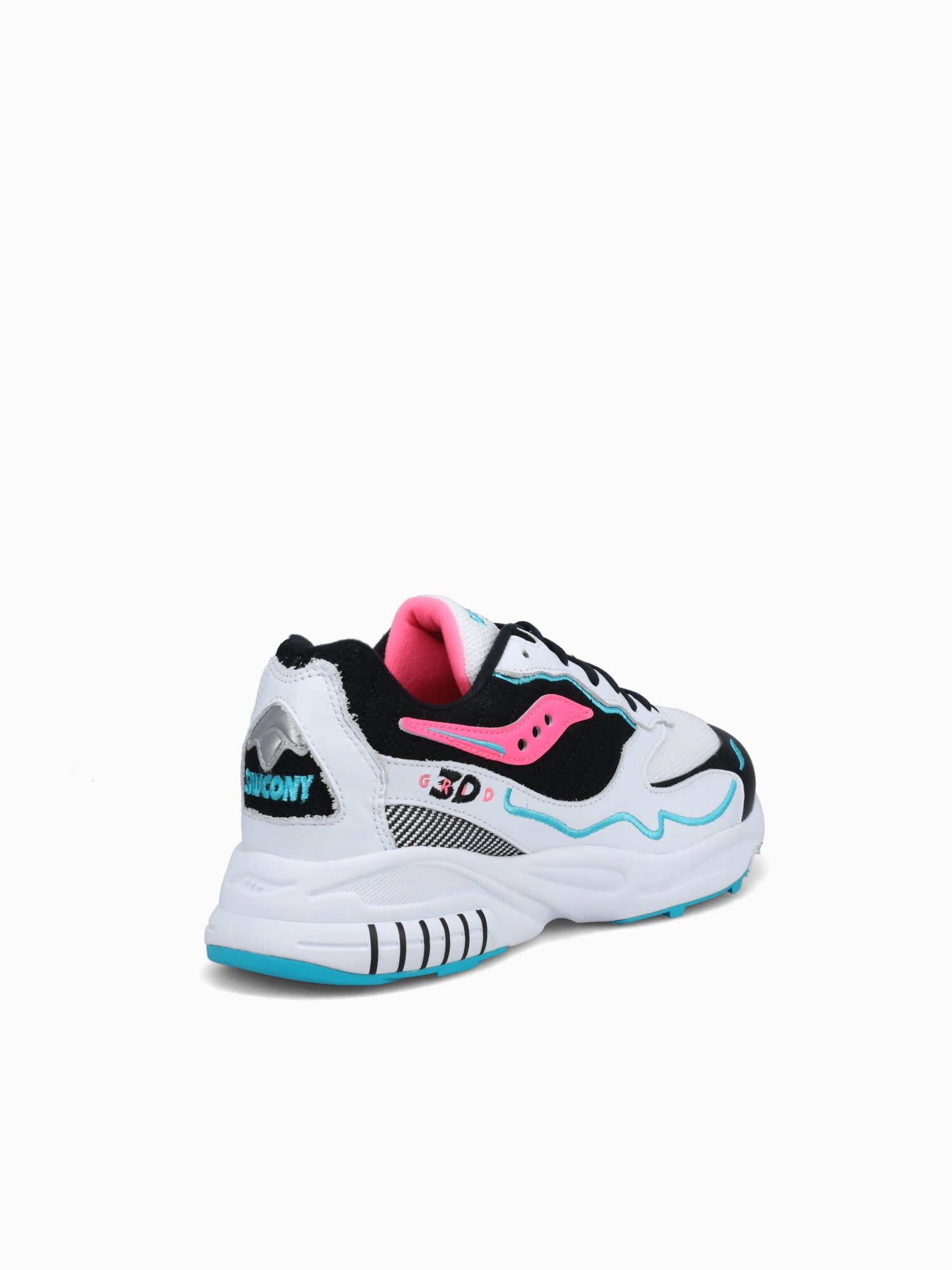 3d Grid Hurricane Wht Blk Pink lea Mesh White / 7 / M