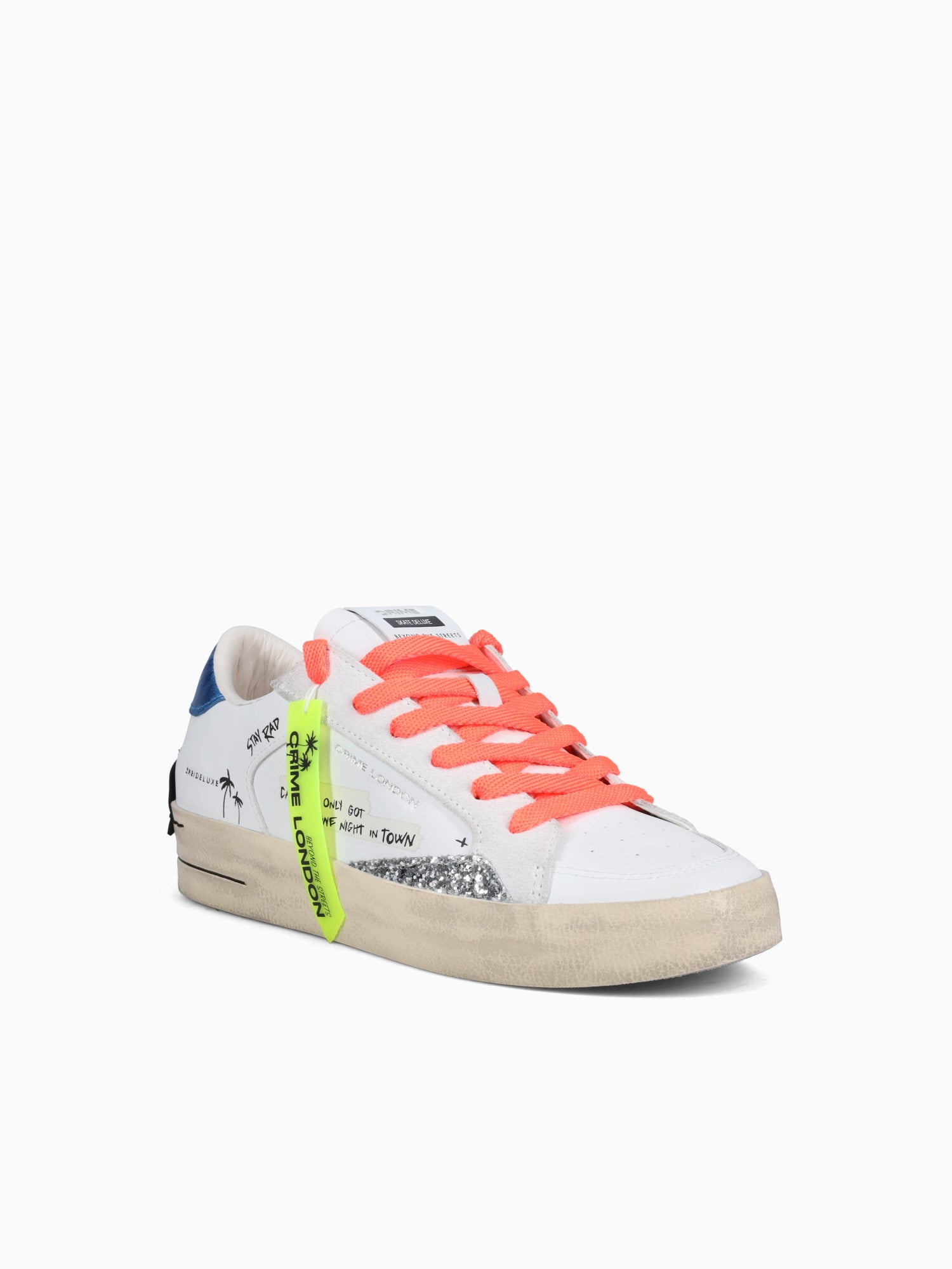 Sk8 Deluxe Wht Blue Org leather White Multi / 35 / M