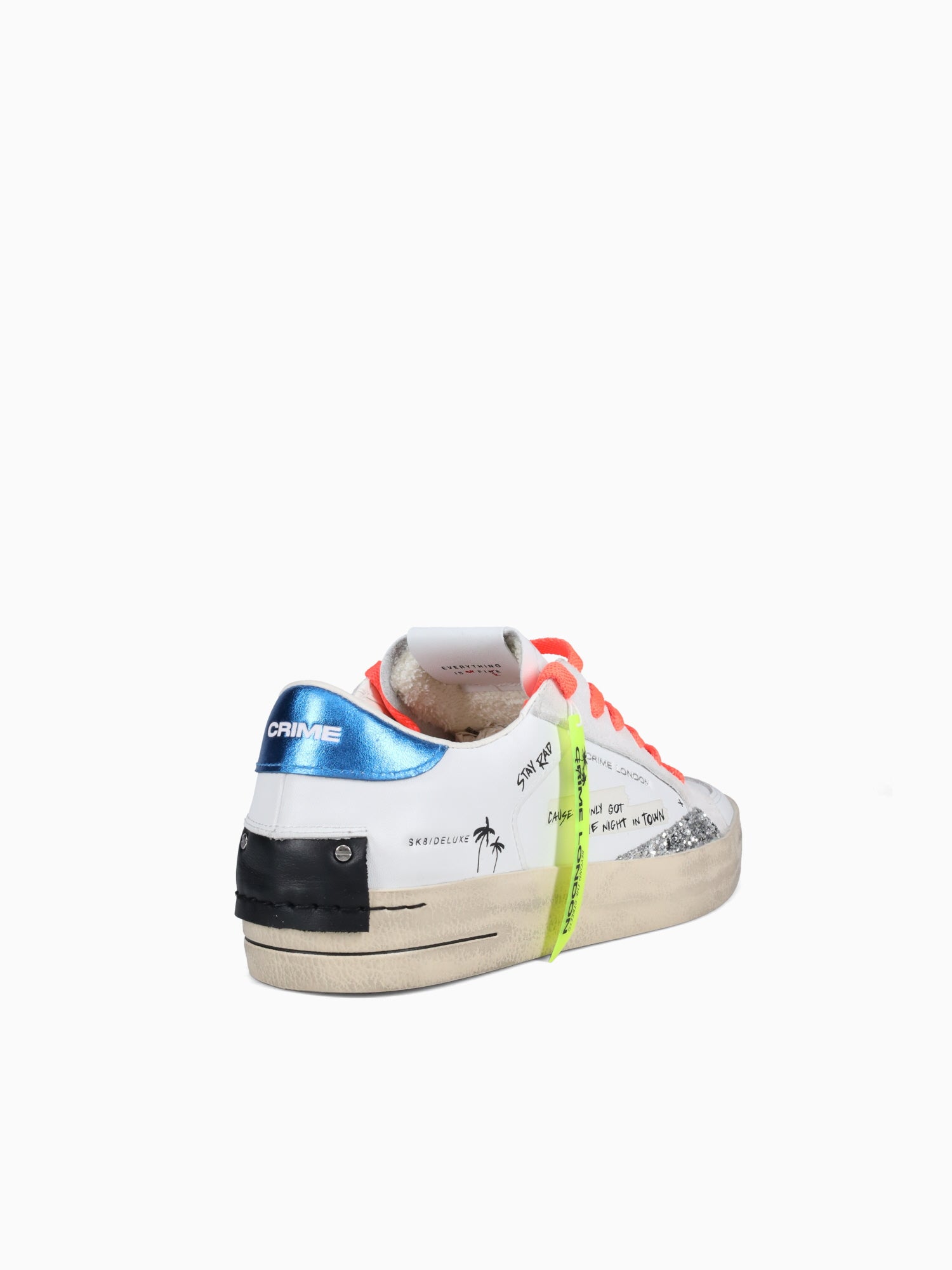 Sk8 Deluxe Wht Blue Org leather White Multi / 35 / M