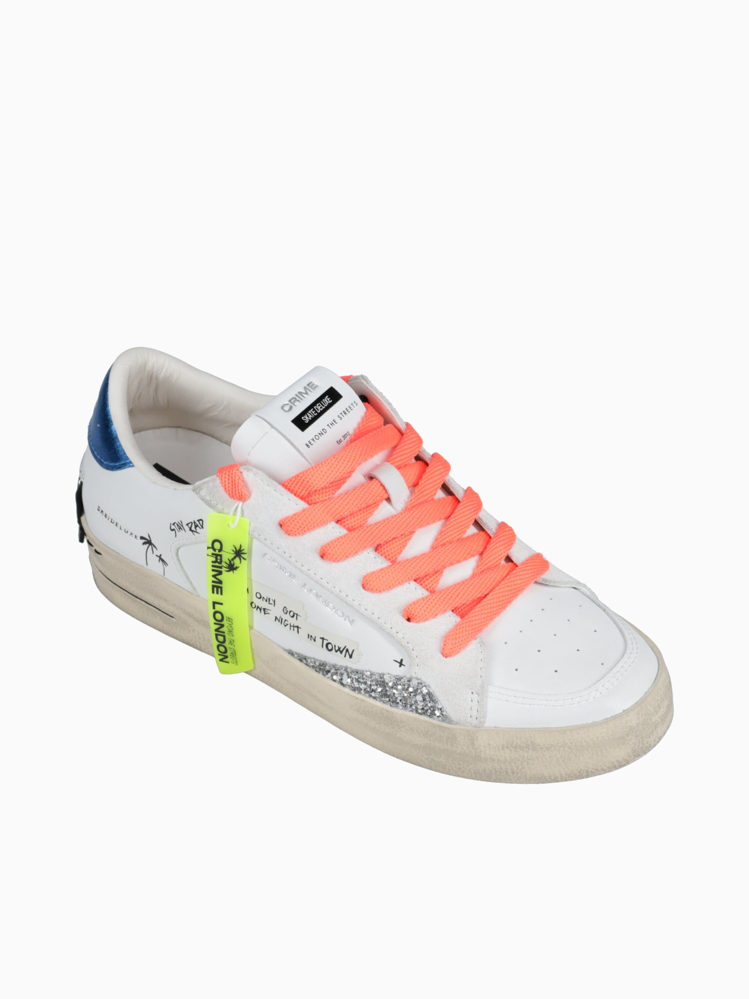Sk8 Deluxe Wht Blue Org leather White Multi / 35 / M