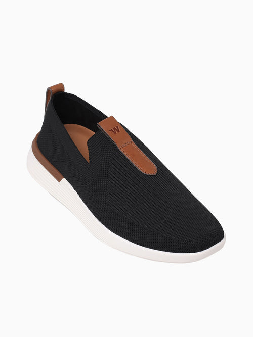Swiftknit Loafer Black White spandex Black / 7 / M