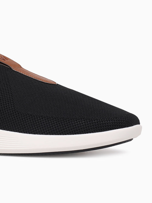 Swiftknit Loafer Black White spandex Black / 7 / M