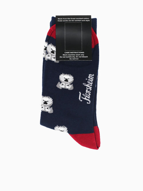 Schnauzer Navy Cotton Poly Navy