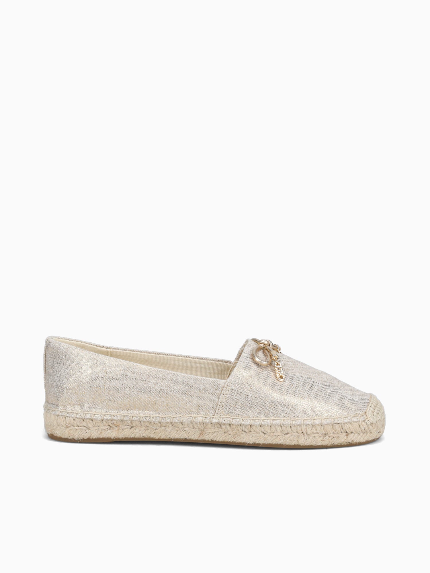 Nori Espadrille Pale Gold Metal Linen Gold / 5 / M