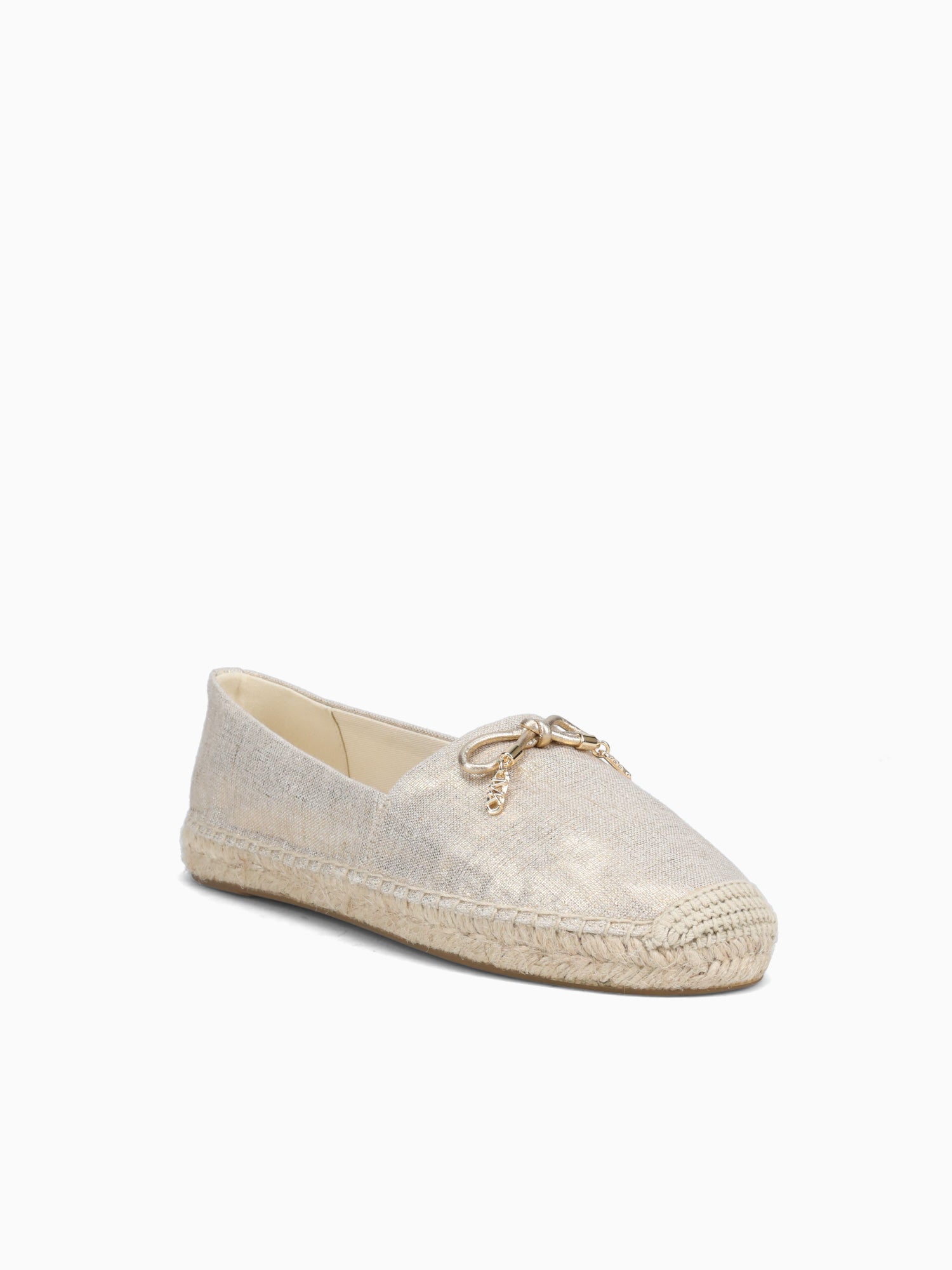 Nori Espadrille Pale Gold Metal Linen Gold / 5 / M