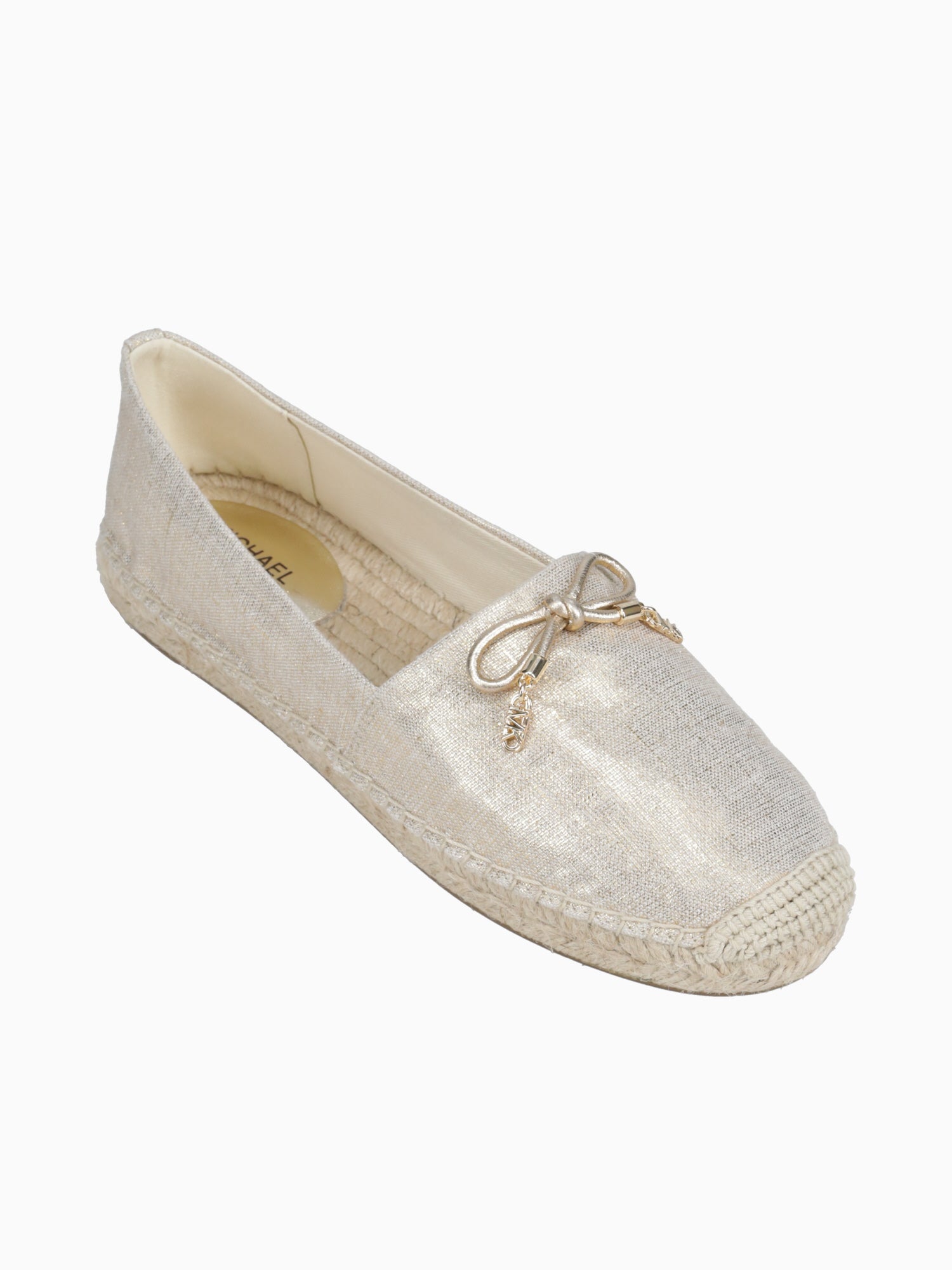 Nori Espadrille Pale Gold Metal Linen Gold / 5 / M