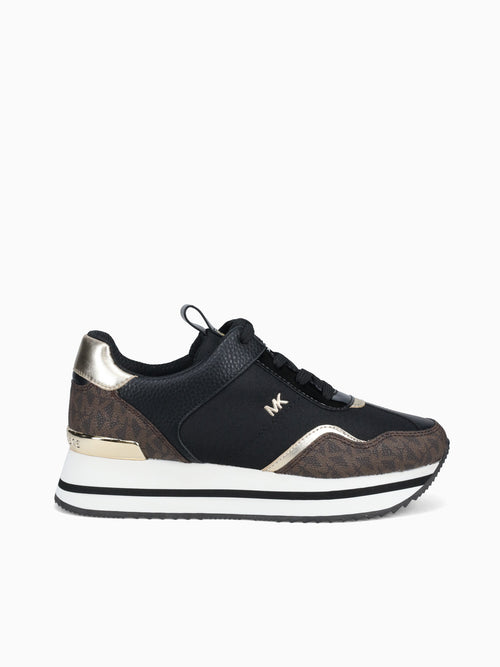 Raina Trainer Blk Brown tech canvas Black / 5 / M