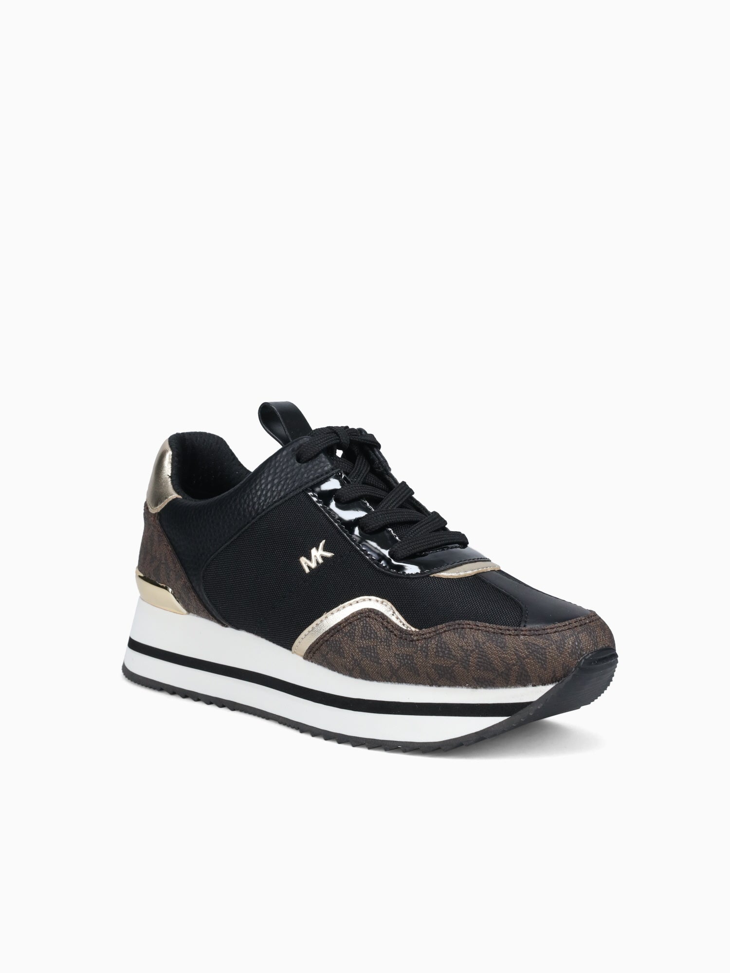 Raina Trainer Blk Brown tech canvas Black / 5 / M