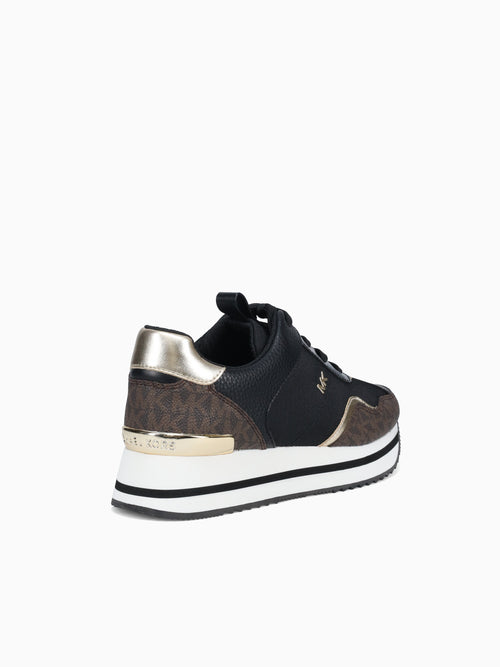 Raina Trainer Blk Brown tech canvas Black / 5 / M