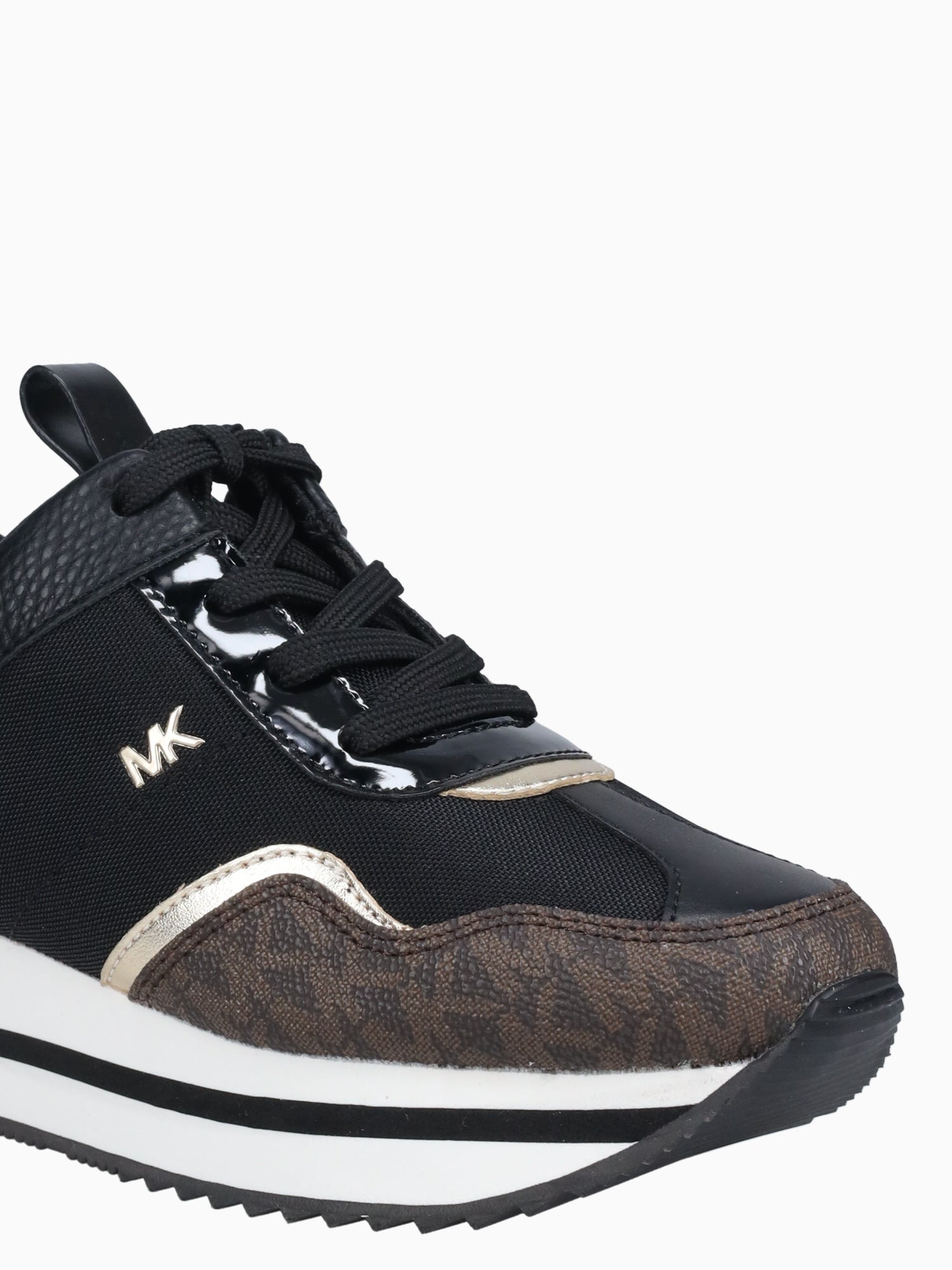 Raina Trainer Blk Brown tech canvas Black / 5 / M