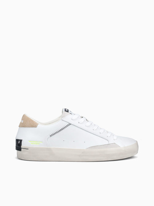 Distressed White Leather White / 40 / M