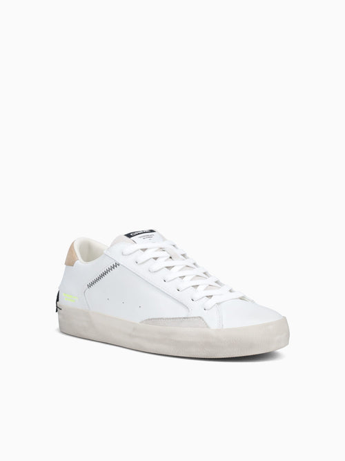 Distressed White Leather White / 40 / M