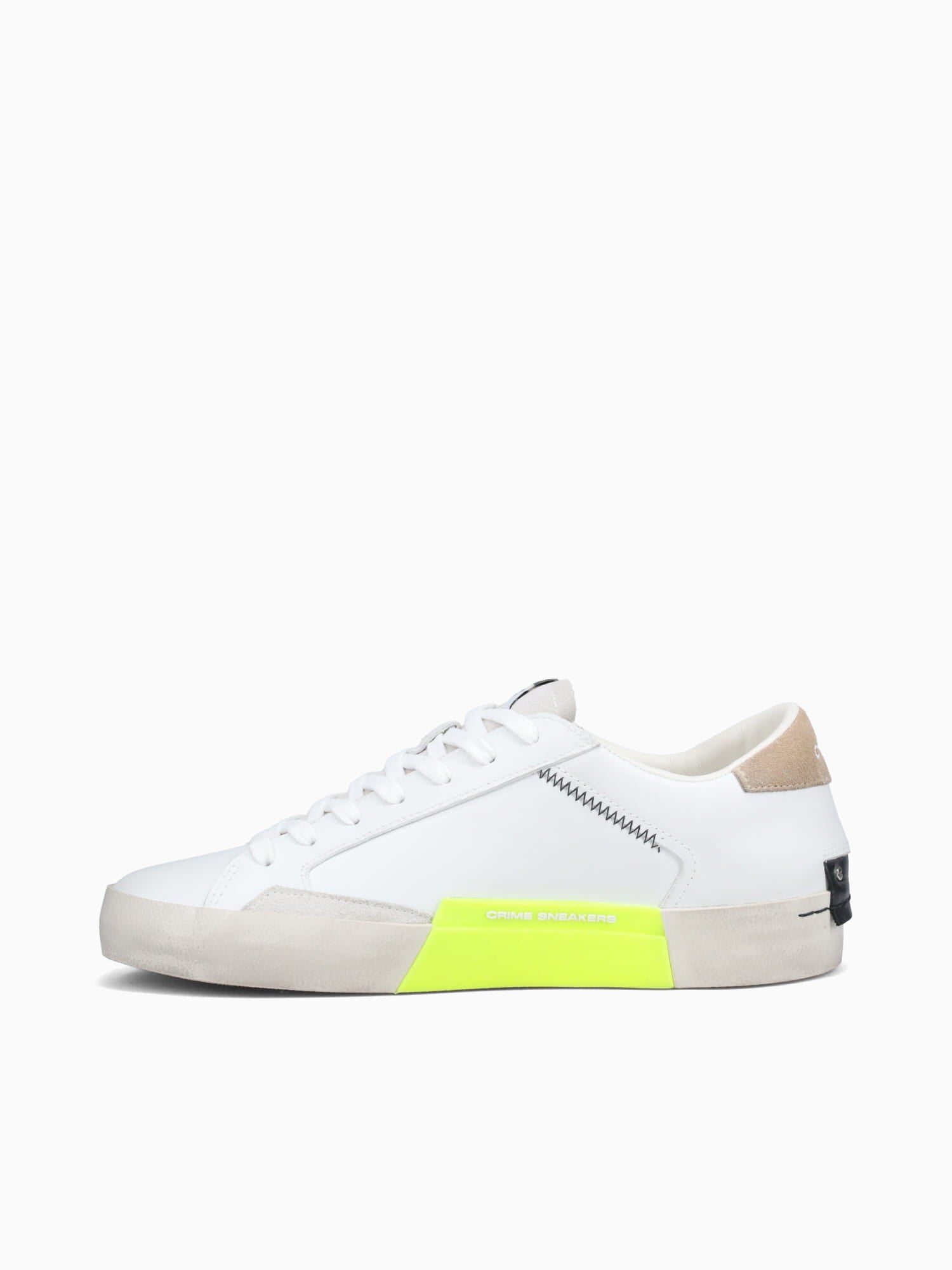 Distressed White Leather White / 40 / M