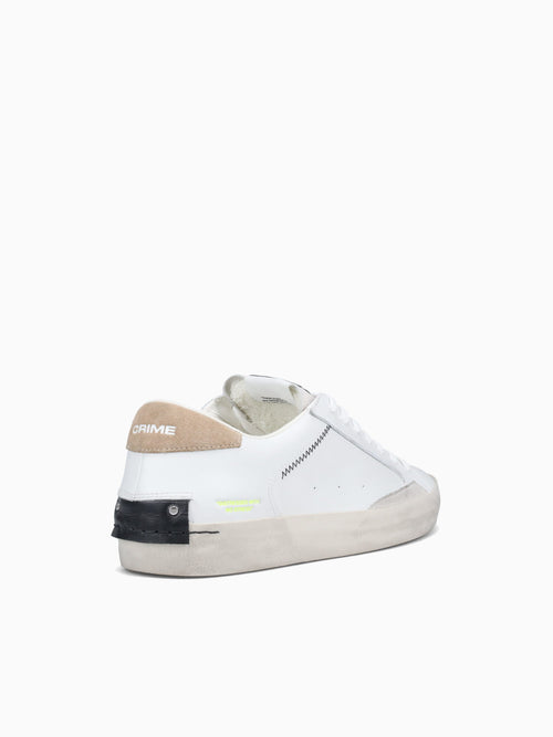 Distressed White Leather White / 40 / M