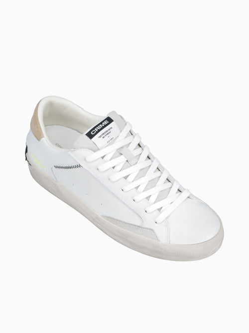 Distressed White Leather White / 40 / M