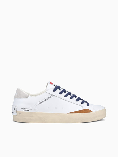 Distressed White Leather White / 40 / M