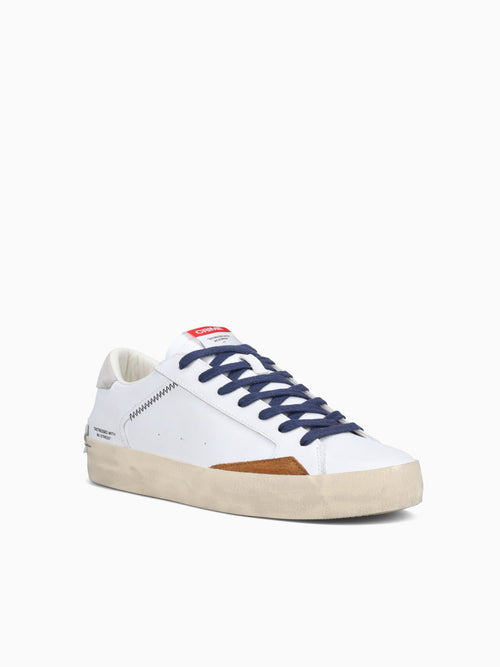 Distressed White Leather White / 40 / M