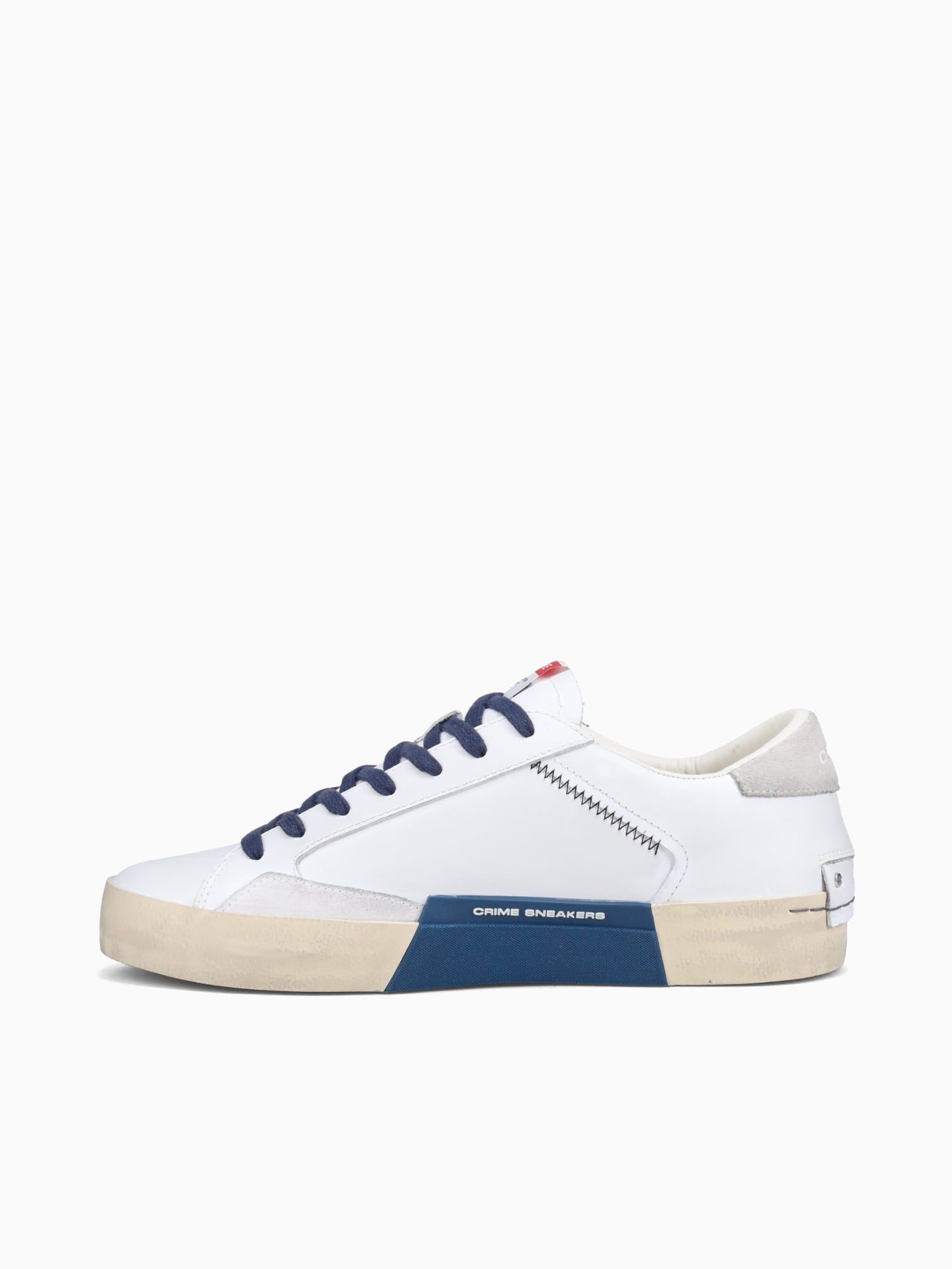 Distressed White Leather White / 40 / M