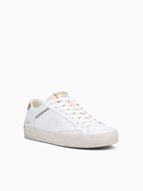 Distressed White Leather White / 35 / M