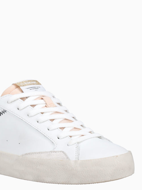 Distressed White Leather White / 35 / M