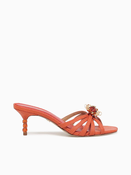 Posey Terra Orange Raffia Orange / 5 / M