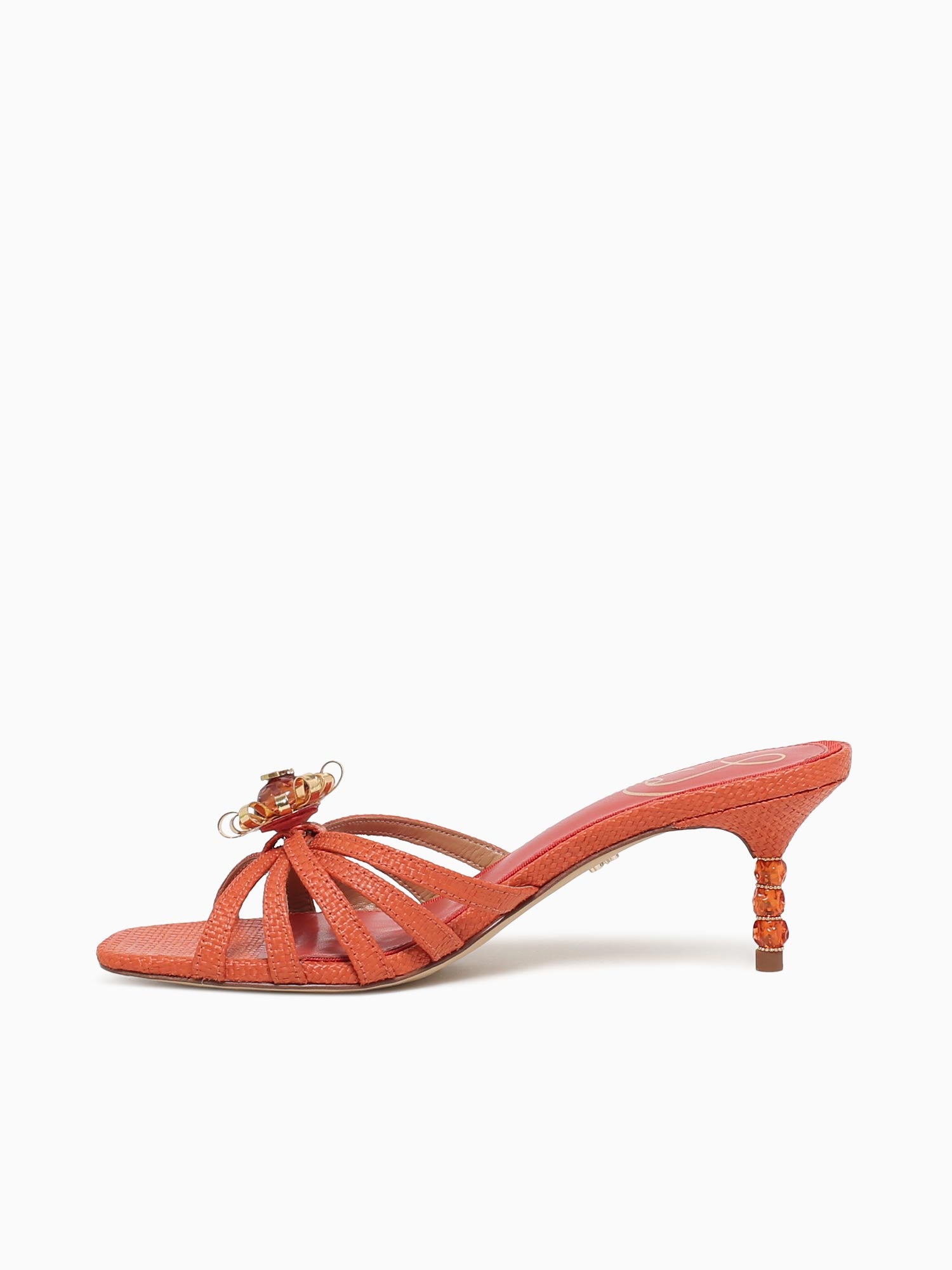Posey Terra Orange Raffia Orange / 5 / M