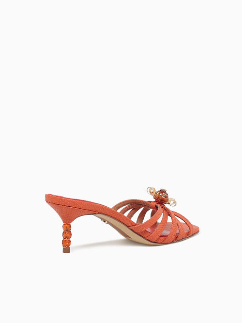 Posey Terra Orange Raffia Orange / 5 / M
