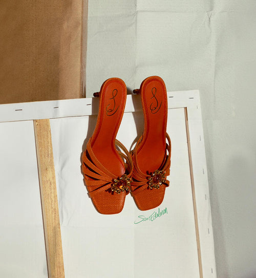 Posey Terra Orange Raffia