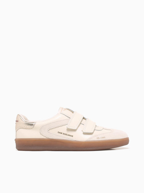 Talia Ivory Wht Gold leather Suede Off White / 5 / M
