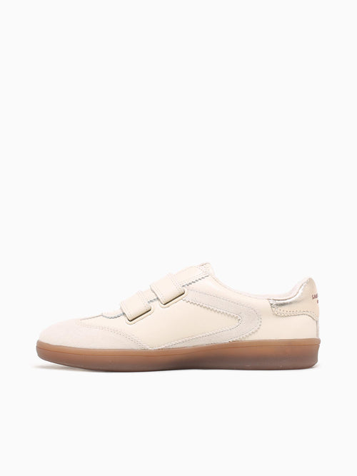 Talia Ivory Wht Gold leather Suede Off White / 5 / M