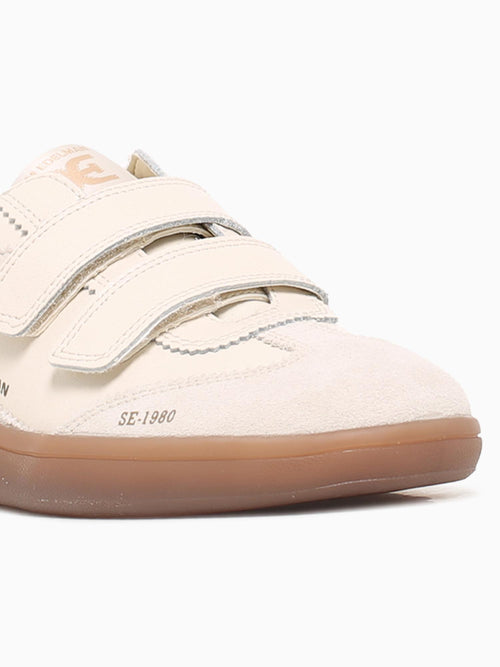 Talia Ivory Wht Gold leather Suede Off White / 5 / M