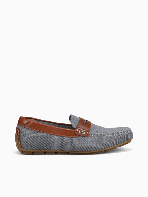 Motor Knit Moc Toe Peny Grey Cognac knit Grey / 7 / M