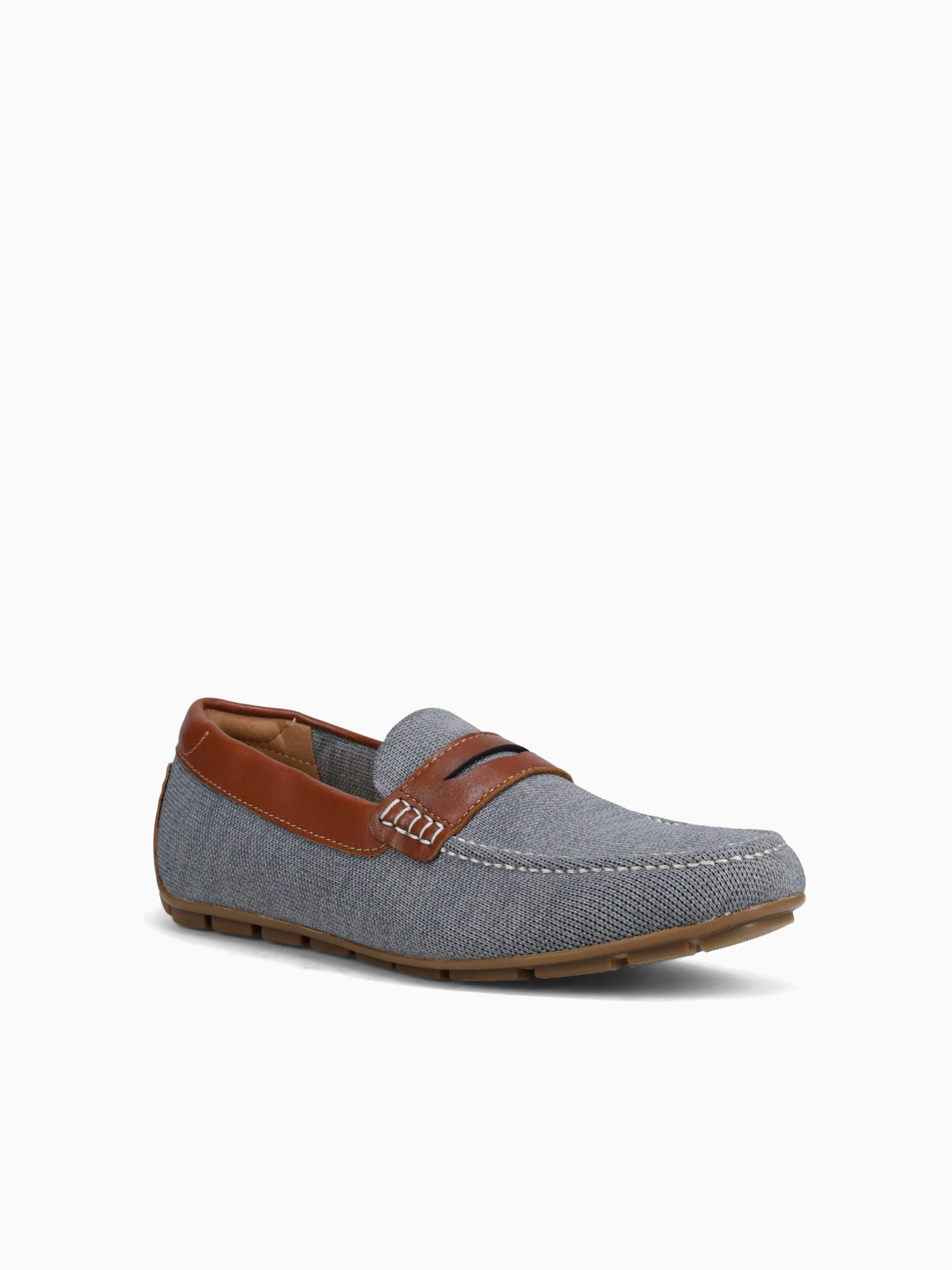 Motor Knit Moc Toe Peny Grey Cognac knit Grey / 7 / M