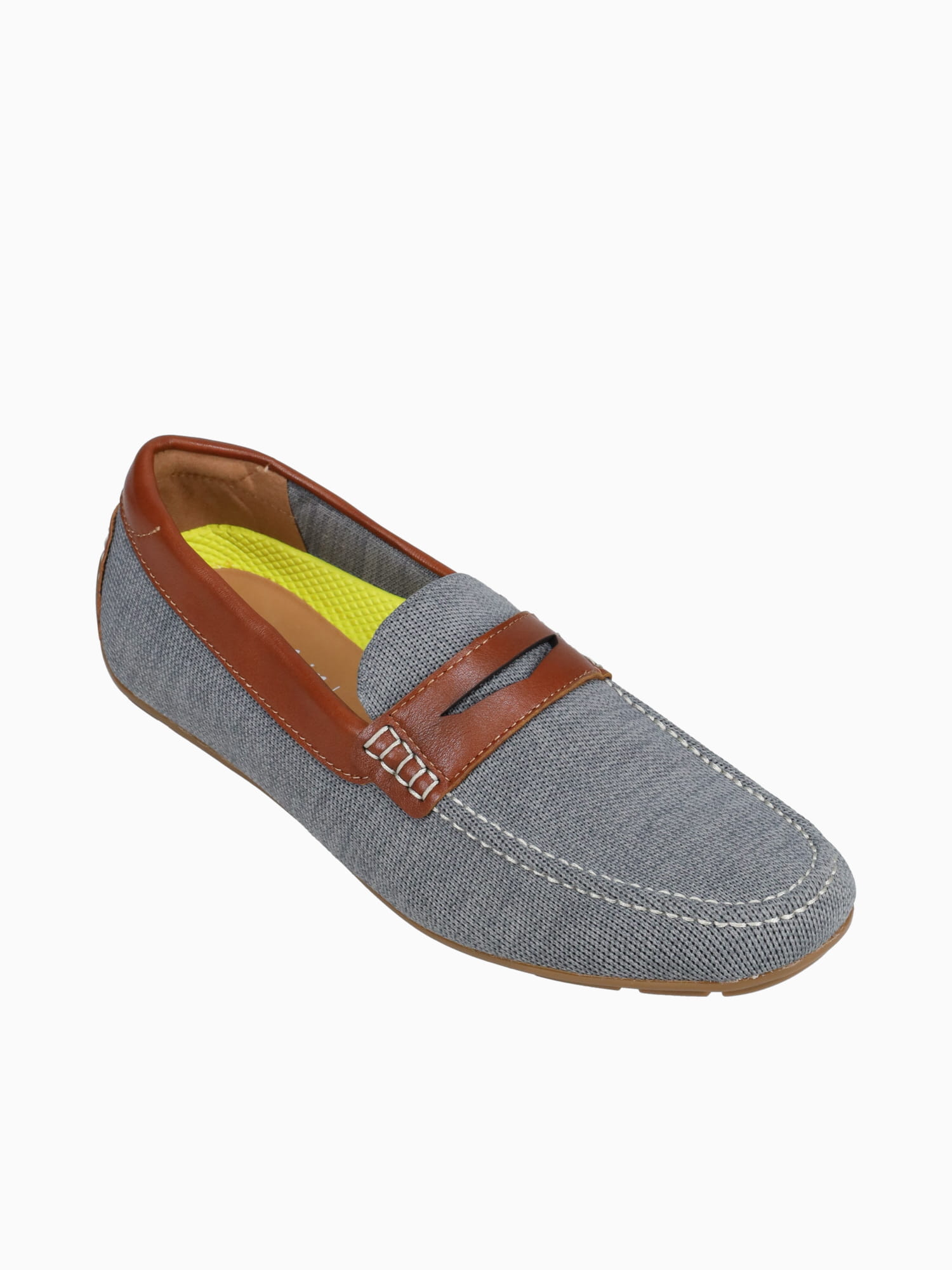 Motor Knit Moc Toe Peny Grey Cognac knit Grey / 7 / M