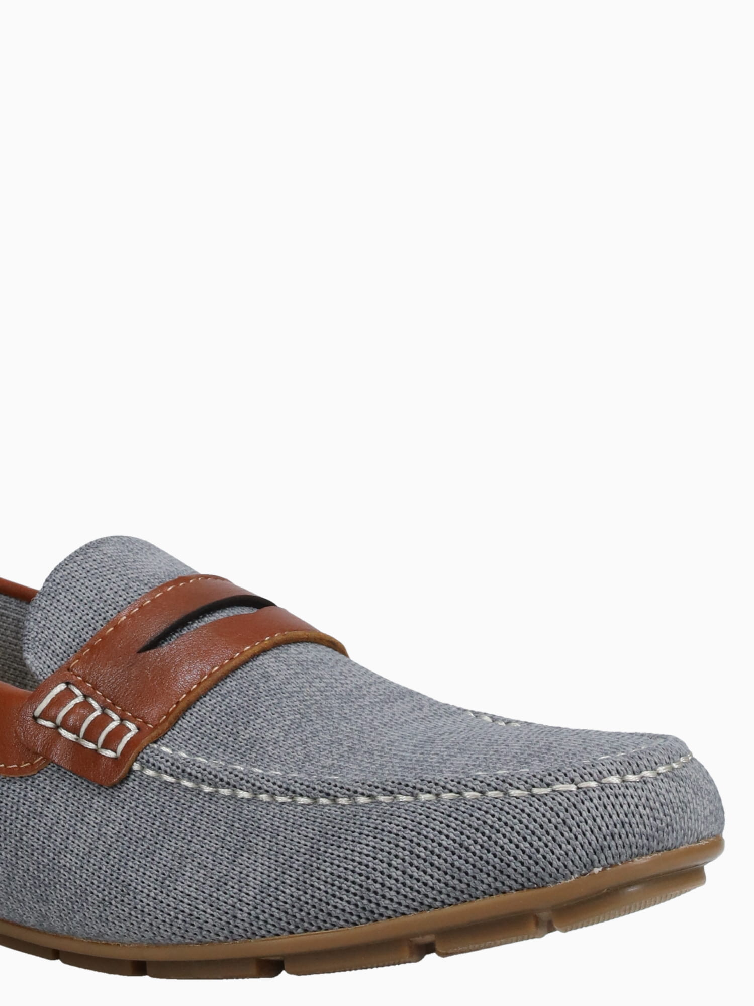 Motor Knit Moc Toe Peny Grey Cognac knit Grey / 7 / M