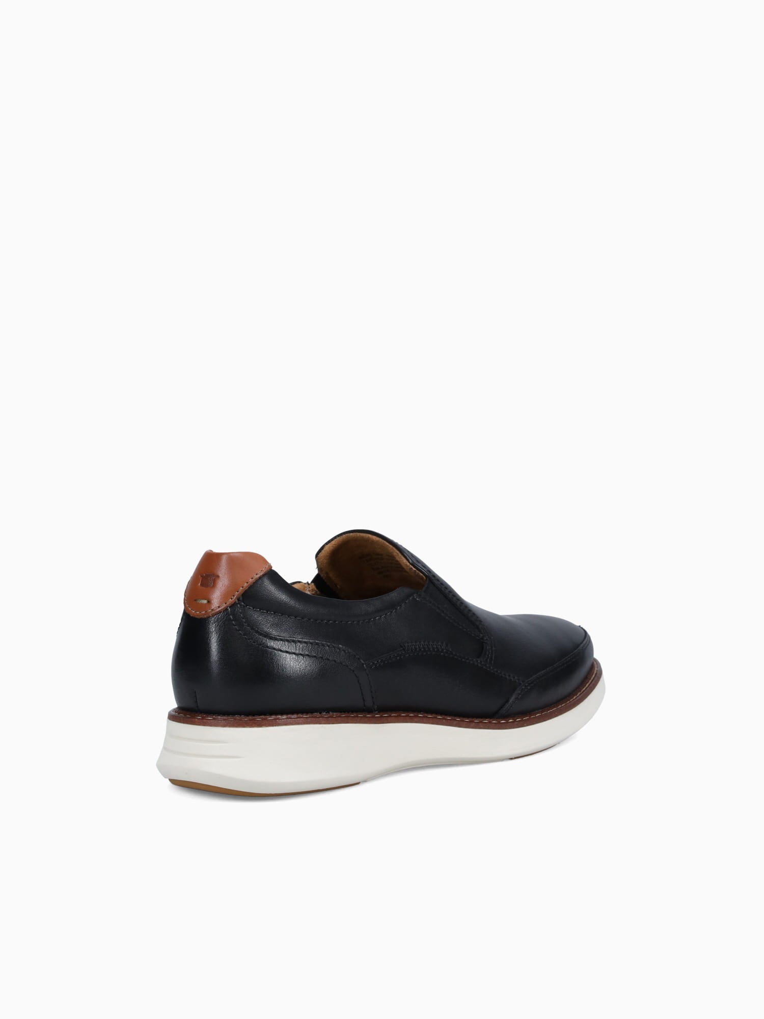 Launch Moc Toe Slip On Blk Cognac leathe Black / 7 / M